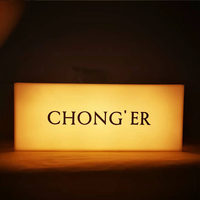 Boîte à lumière LED en acrylique murale, lettres personnalisées, panneau d'affichage, double face, petite enseigne, usage commercial, IP65 avec CE Rohs