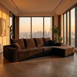 OEM/ODM Luxus-Materialien Maßgefertigte Größen Verfügbar Komprimierte Couch Wohnzimmer-Sofas <span class=keywords><strong>L</strong></span>-förmiges Schlafsofa für Wohnzimmer - Product Image 4
