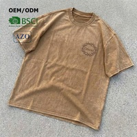OEM-Fabrik Vintage Gewaschenes Schwergewichtiges 100% Baumwoll-Oversize-T-Shirt mit Individuellem Druckmuster Umweltfreundlich Atmungsaktiv Hochwertig