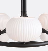 XZ moderno Simple creativo cereza sala de estar comedor bola negro vidrio cocina LED diseño araña techo colgante Luz