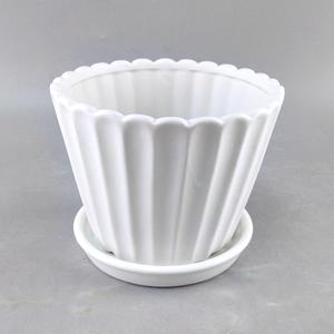 Pot de fleurs en céramique émaillée, style nordique, luxe léger, motif arbre de Noël créatif, texture feuille, écologique, pour plantes vertes - Product Image 4