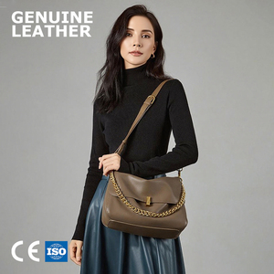 Borse a tracolla <span class=keywords><strong>Beige</strong></span> 3358 da donna in pelle di vacchetta Messenger singola <span class=keywords><strong>borsa</strong></span> a tracolla nera <span class=keywords><strong>con</strong></span> <span class=keywords><strong>catena</strong></span> in oro da donna grande nera - Product Image 1