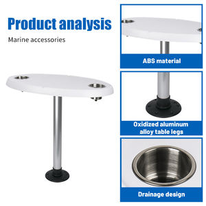 ฐานตั้งโต๊ะสีขาว ABS สำหรับโต๊ะกาแฟหรือชา โต๊ะเรือยอชท์ อะไหล่และอุปกรณ์เสริม - Product Image 2