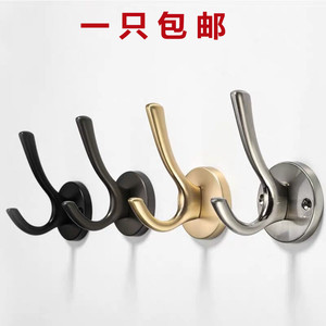 Gancho de pared estilo Sofía, colgador individual de metal para puerta de armario, perchero interior para dormitorio, negro, dorado, plateado - Product Image 1