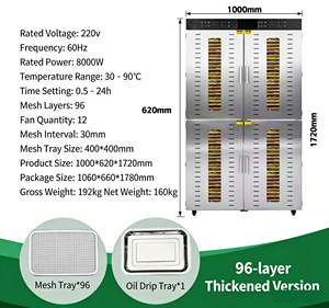 <span class=keywords><strong>D</strong></span>éshydrateur alimentaire de qualité industrielle, robuste et commercial, pour le séchage à grande échelle des fruits, légumes, viandes, herbes, noix et champignons - Product Image 6