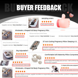 Ganzkörper-Schwangerschaftskissen in J-Form zu einem wettbewerbsfähigen Preis, Keilkissen für Schwangere mit Bauchstütze, attraktives Design, Stoff zum Schlafen - Product Image 4