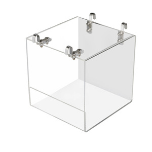 Bac de bain pour perroquets en acrylique transparent épaissi, style Art Déco, modèle <span class=keywords><strong>Cube</strong></span>, produit transfrontalier à succès, Guangdong - Product Image 3