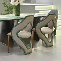 Ensemble de table à manger en marbre naturel de luxe italien de haute qualité, personnalisable, vert Baidafei