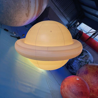 Ballon publicitaire en PVC Saturne, ballon gonflable en forme de globe lunaire, grande décoration lumineuse LED géante avec 1 an de garantie, pour fêtes et événements