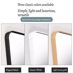 Specchietto salvaspazio senza installazione a tutta lunghezza ad alta definizione per camera da letto armadio in metallo appeso decorativo posteriore - Product Image 6