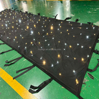 Lumières de projection de faisceau de rideau étoile LED blanc chaud RGB DMX512 contrôle rouge bleu émettant toile de fond de mariage scène de plafond