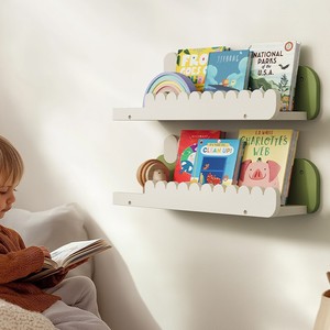 Estantería de pared con diseño de gatito, rectangular, para niños, fácil de limpiar, de 4 niveles, para la habitación infantil. - Product Image 5