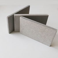 Panneau de revêtement mural, de plafond et de sol en fibrociment ignifuge gris clair moderne, sans amiante, renforcé au silicate de calcium, vente en gros