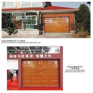 <span class=keywords><strong>Porte</strong></span> de <span class=keywords><strong>garage</strong></span> <span class=keywords><strong>sectionnelle</strong></span> automatique antivol en acier et alliage d'aluminium avec surface finie pour entrée de villa - Product Image 6