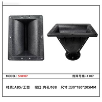 Haut-parleur audio à ligne directe en ABS/plastique industriel, cornet de haut-parleur haute fréquence, enceinte à bouche plate, à visser
