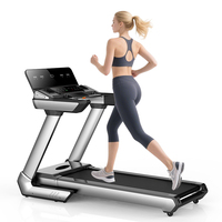 Máquina de gimnasio comercial eléctrica plegable para caminar en casa con máquina de cinta de correr de inclinación automática