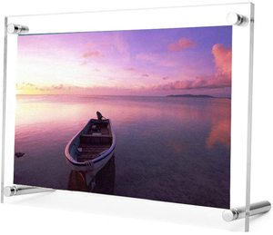 Khung Ảnh Acrylic 8X10 Khung Nhìn Nổi Độ Dày 3MM + 3MM Khung Ảnh Rõ Ràng Màn Hình Không Khung Để Bàn Tự Đứng - Product Image 3