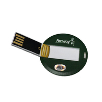 Clé USB 2.0 de 16 Go, design plastique unique, logo personnalisé, style carte de crédit, clé USB personnalisée en forme de cercle