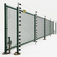 Système de clôture électrique Muyuan, clôture intégrée en treillis soudé, maille losangée revêtue de PVC pour la sécurité périmétrique des vignobles et de l'agriculture