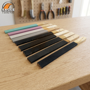 Ensemble de 8 limes à ongles plates Eagle avec manche en bois pour le polissage et la fabrication de bijoux, fabriqué en Inde - Product Image 2