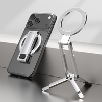 Support de téléphone magnétique extensible en alliage de zinc, trépied pliable, support de présentation de bureau télescopique et pivotant réglable