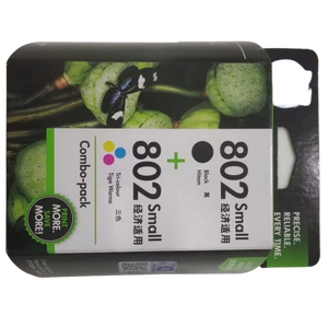 802 Combo Pack 2-Piece Compatible for Cartridge <b>Refillable</b> Black Color Original - Product Image 2