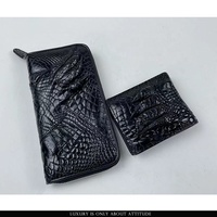 Dompet Pendek Kulit Buaya Asli, Dompet Pendek Kulit Buaya Asli, Dompet Lipat Dua Kualitas Tinggi Eksotis