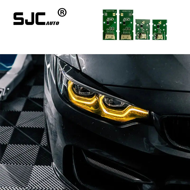 Автомобильный аксессуар SJC для BMW M3 F8X F80 M4 F32 F82 CSL желтые фары DRL модуль обновления (только 2018 - 2020 светодиод)