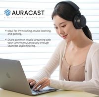 Casque audio ANC BT5.0 de haute qualité pour TV, jeux PS5, avec Aptx Lossless/Adaptive/HD LE Audio LC3 AURACAST, casque sans fil