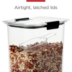 Full Size Sealed Cans Pantry Jars Airtight Food Storage Container Set for Cereal Flour Sugar <b>Clear</b> Stackable Plastic <b>Box</b> - Product Image 2
