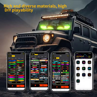 Par de Luces LED Dinámicas Flexibles de Neón para Camión, Tipo Ojos de Demonio, para Decoración de Autos y Camiones