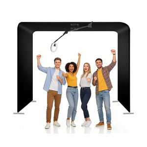 Machine de photomaton Sky Video <span class=keywords><strong>360</strong></span> avec plateau rotatif supérieur pour selfies, support <span class=keywords><strong>360</strong></span> et rotation avec treillis et moteur - Product Image 2