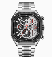 Montres à quartz pour hommes MEGIR 2217, bracelet en acier inoxydable, design original, qualité supérieure, prix abordable, faible MOQ, étanches, nouvelle collection.