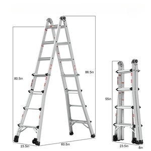 Factory Price Durable Folding Workshop Aluminum <strong>Wall</strong> <strong>Ladder</strong> Multifunction <strong>Ladder</strong> - Product Image 2