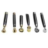 Accessoires de bureau, entonnoir pivotant, support de stylo en métal, socle de bureau, or, argent, support de stylo de table, support de stylo revolver