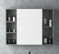 Meubles de salle de bain modernes en aluminium de 100, 120, 140 cm avec lavabo mural en ardoise rocheuse, nouveau design, prix abordable