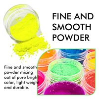 Poudre fluorescente néon 12 couleurs, pigment luminescent qui brille dans le noir pour le nail art, la résine époxy, la fabrication de bougies, les loisirs créatifs et les colorants cosmétiques