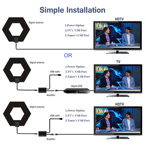 Antenna interna <span class=keywords><strong>tv</strong></span> di alta qualità 40 miglia amplificata HD adattatore interno digitale Antenna <span class=keywords><strong>TV</strong></span> via cavo coassiale con connettore F. - Product Image 3