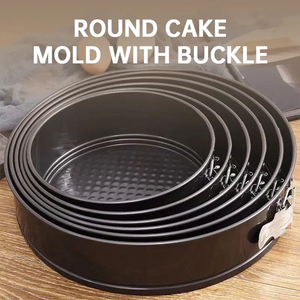 Venta al por mayor antiadherente hogar cocina forma redonda Ware Pizza pastel hornear <span class=keywords><strong>molde</strong></span> Fondo extraíble - Product Image 5