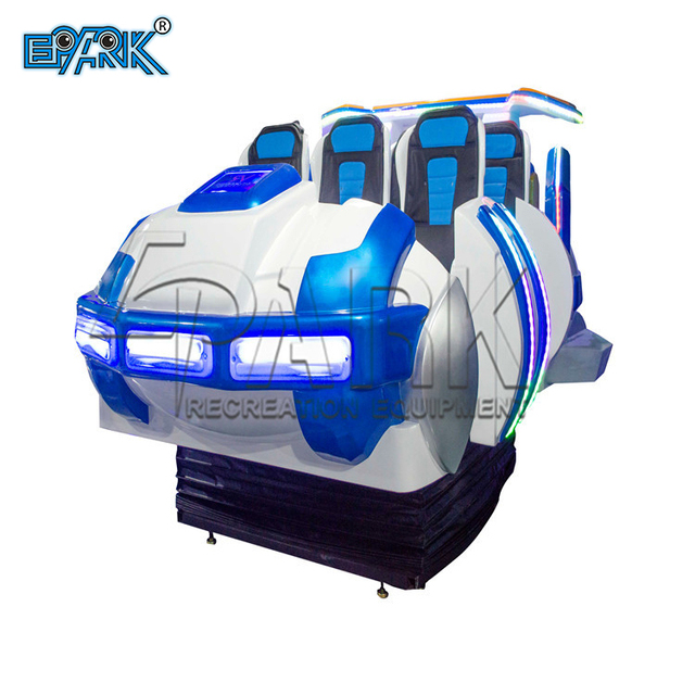 High Profit Vr Theme Park Spaceship Equipment 6 Seats Virtual Reality 9d Simulator Roller Coaster