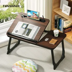 Folding Five-Stage Adjustable Height Wood Bedside <strong>Small</strong> Table Study <strong>Desk</strong> <strong>Bedroom</strong> Computer <strong>Desk</strong> Dormitory Student Reading <strong>Desk</strong> - Product Image 1