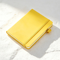 Carnet d'affaires OEM à couverture rigide en PU, couleur unie, avec élastique, logo personnalisé, journal d'écriture durable pour cadeau