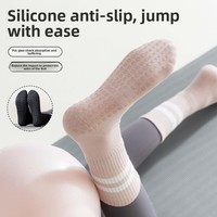 Chaussettes de sport WRELS, chaussettes en silicone confortables et antidérapantes, séchage rapide, légères, douces, chaussettes de yoga personnalisées, chaussettes de yoga et de pilates de qualité supérieure