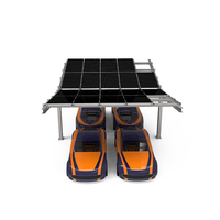 Structure de carport solaire double face en acier au carbone robuste pour abri cantilever photovoltaïque commercial et résidentiel