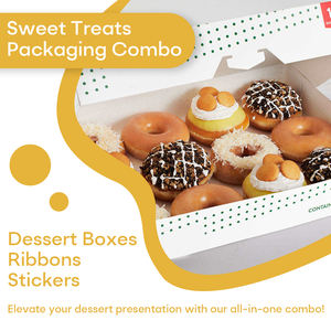 Caja de Papel para Postres de Macaron, Estilo Europeo <span class=keywords><strong>Simple</strong></span>, Rectangular, para Cupcakes, Galletas de Chocolate, Dulces, para Panadería - Product Image 5