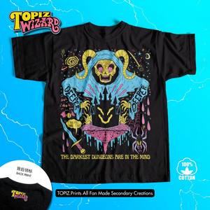 <span class=keywords><strong>Camiseta</strong></span> Wizard Vintage de manga corta con hombros caídos y cuello redondo con estampado digital para hombre y mujer, corte holgado, 240g, top de primavera/verano - Product Image 6