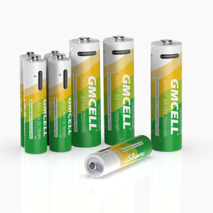 Pin Li-Ion USB C tùy chỉnh 1.5V 2500mWh, pin AA và <span class=keywords><strong>AAA</strong></span> sạc lại được qua USB với cáp Type-C - Product Image 1