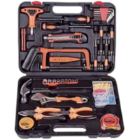 XTXS BYD-109 Ensemble d'outils en acier inoxydable de 109 pièces avec cliquet en T, étui rigide et porte-embouts manuel inclus