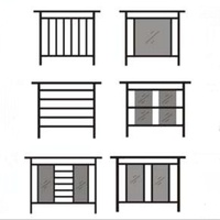 Barrières de balcon modernes en acier inoxydable et alliage d'aluminium, résistantes à la rouille, avec revêtement en poudre, pour appartements, escaliers, villas et hôtels