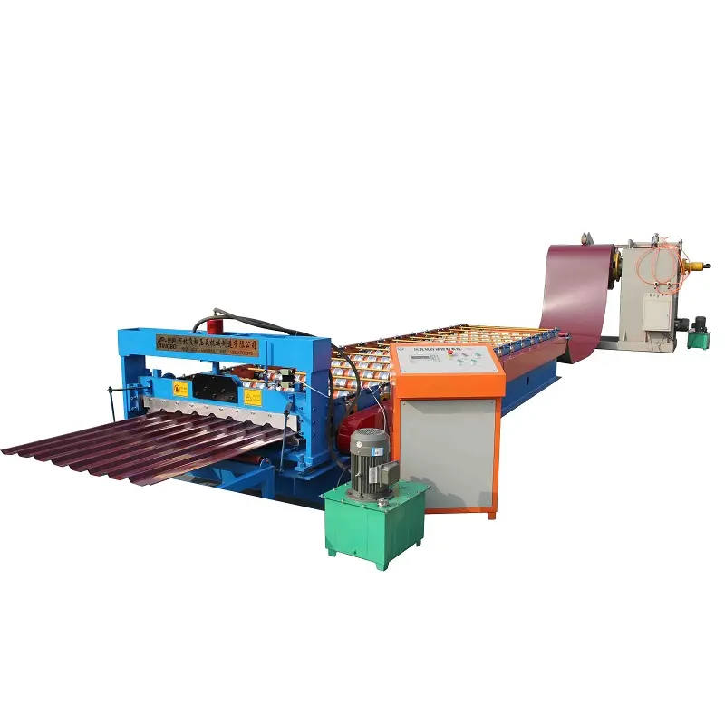 Máquina de fabricación de láminas de azulejos de acero de Color, alta calidad, fabricación profesional de azulejos de techo de hormigón